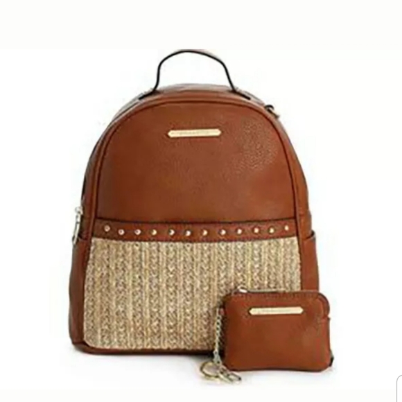 Steve Madden Handbags - NWT-Steve Madden-Bstraw Backpack-Cognac